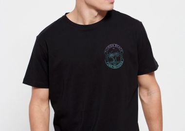 Loose fit t-shirt με τύπωμα στην πλάτη - FUNKY BUDDHA - 