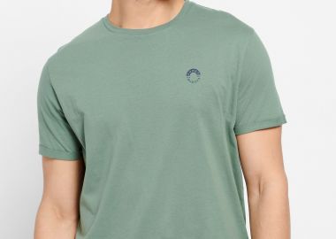 Loose fit t-shirt με τύπωμα στο στήθος - FUNKY BUDDHA - 