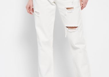 Loose fit τζιν παντελόνι με φθορές - FUNKY BUDDHA - 