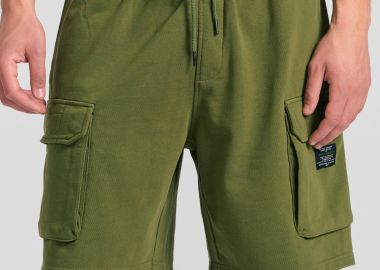 Loose tapered fit αθλητική cargo βερμούδα - FUNKY BUDDHA - 