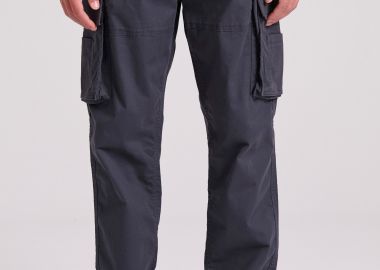 Loose tapered fit cargo παντελόνι σε ζακάρ ύφανση - FUNKY BUDDHA - 