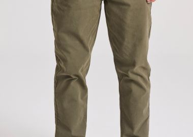 Loose tapered fit casual παντελόνι σε ζακάρ ύφανση - FUNKY BUDDHA - 