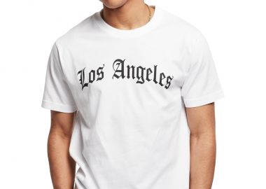 Los Angeles Wording Tee Mister Tee MT1578 White - Mister Tee - 