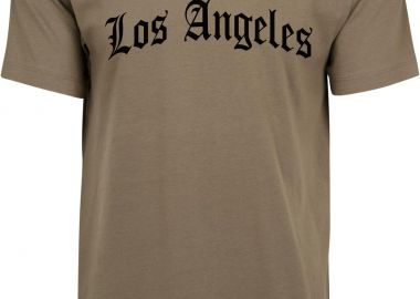 Los Angeles Wording Tee Mister Tee MT2505-00176 olive - Mister Tee - 