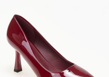 Λουστρίνι γόβες με ιδιαίτερο τακούνι - Μπορντώ - Issue - 