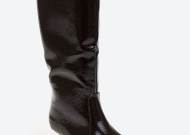 Λουστρίνι μπότες με χαμηλό λεπτό τακούνι - Μπορντώ - Issue - 