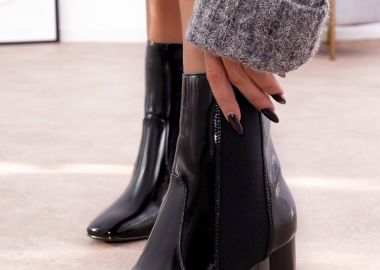 ΛΟΥΣΤΡΙΝ ΜΑΥΡΑ ΜΠΟΤΑΚΙΑ - SABRINA - sense-shop - 