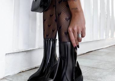 ΛΟΥΣΤΡΙΝ ΜΑΥΡΑ ΜΠΟΤΑΚΙΑ - SARA - fashionroom - 