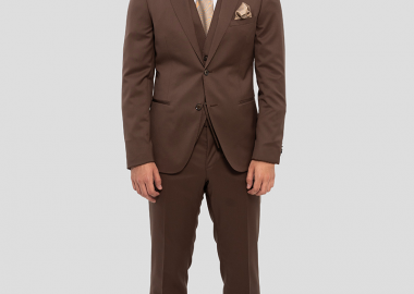 LUBIAM Ανδρικό Deep Brown Suit - LUBIAM - 