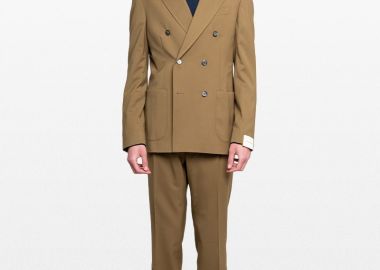 LUBIAM Ανδρικό Πράσινο Double-Breasted Suit - LUBIAM - 