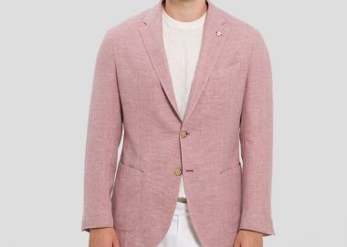 LUBIAM Ανδρικό Ροζ Suit In Pink - LUBIAM - 