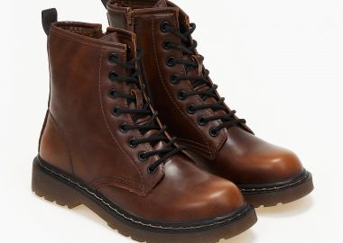 Lug soles μποτάκια - Καφέ - Issue - 