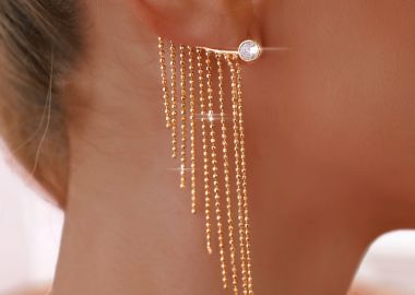 LUNA GOLD RAIN EARCUFF - sense-shop - 