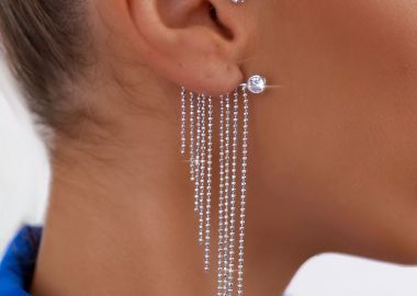 LUNA SILVER RAIN EARCUFF - sense-shop - 