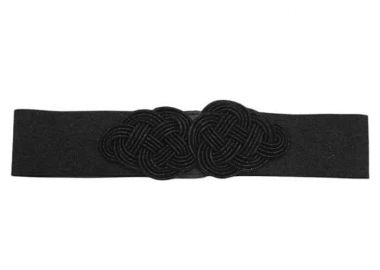 lurex ελαστική ζώνη Kleo black - PerfectDress.gr - 