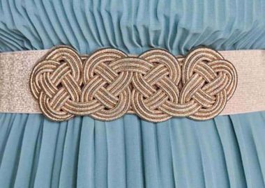 lurex ελαστική ζώνη Kleo gold - PerfectDress.gr - 