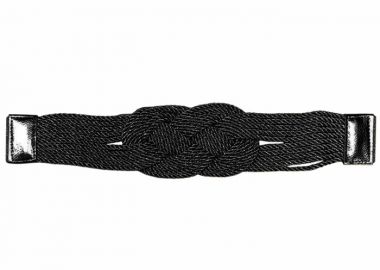 lurex ελαστική ζώνη Klodia black - PerfectDress.gr - 