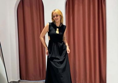 LYDIA ΓΥΝΑΙΚΕΙO ΑΜΑΝΙΚΟ MAKΡΥ ΦΟΡΕΜΑ (ΜΑΥΡΟ) - SOU - 