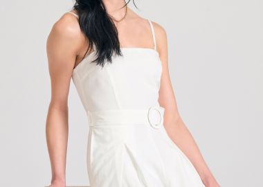 Lyocell blend ολόσωμη φόρμα σορτς με ζώνη - FUNKY BUDDHA - 