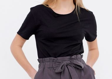 Lyocell blend σόρτς με μπροστινό δέσιμο - FUNKY BUDDHA - 