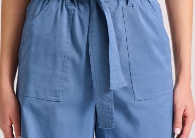 Lyocell blend σορτς με ζώνη - FUNKY BUDDHA - 