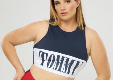 Μαγιό crop top -Twilight Navy - TOMMY HILFIGER - 