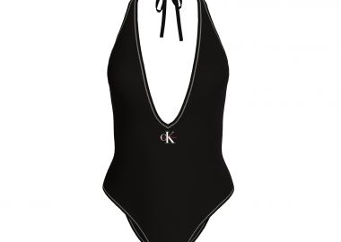 Μαγιό ολόσωμο με βαθύ ντεκολτέ - CK Monogram - CALVIN KLEIN - 