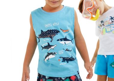 Μαγιώ σορτς τύπωμα παγωτά - ΜΑΡΕΝ 32-222102-8 - energiers - 