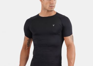 MAGNETIC NORTH MEN'S COMPRESSION T-SHIRT ΜΑΥΡΟ - MAGNETIC NORTH - 