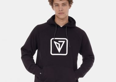 MAGNETIC NORTH MEN'S HD LOGO HOODIE ΜΑΥΡΟ - MAGNETIC NORTH - 