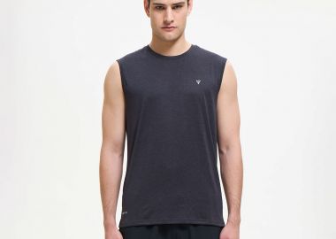 MAGNETIC NORTH MEN'S ULTRA BOOST SLEEVELESS RUNNING TOP ΜΑΥΡΟ - MAGNETIC NORTH - 