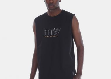 MAGNETIC NORTH MN LOGO SLEEVELESS T-SHIRT ΜΑΥΡΟ - MAGNETIC NORTH - 