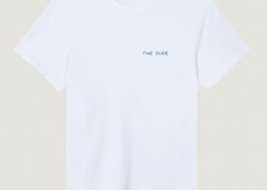 Maison Labiche unisex βαμβακερό T-shirt μονόχρωμο με κεντημένο lettering 