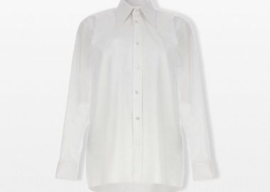 MAISON MARGIELA Ανδρικό Λευκό Classic Poplin Shirt - MAISON MARGIELA - 