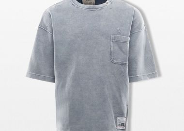 MAISON MIHARA YASUHIRO Ανδρικό Γκρι Bleached T-Shirt - MAISON MIHARA YASUHIRO - 