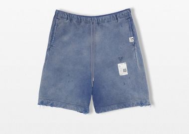 MAISON MIHARA YASUHIRO Ανδρικό Μπλε Sun Faded Shorts - MAISON MIHARA YASUHIRO - 