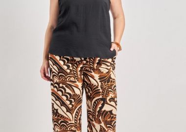 Μακριά φλοράλ εμπριμέ παντελόνα -  - 