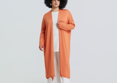 Μακριά πλεκτή ζακέτα με lurex - MAT FASHION - 