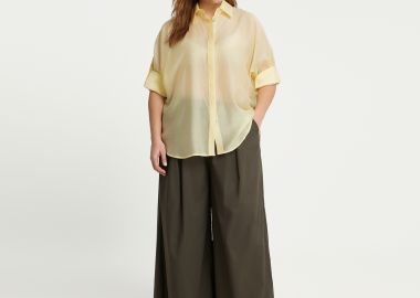 Μακρύ πουκάμισο από lyocell με δεσίματα στα μανίκια - MAT FASHION - 