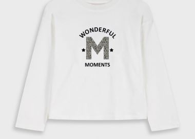 Μακρυμάνικη μπλούζα - Εκρού 16-125235-5 - energiers - 