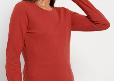 Μακρυμάνικη μπλούζα με στρογγυλή λαιμόκοψη - FUNKY BUDDHA - 