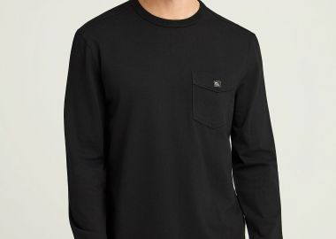 Μακρυμάνικη μπλούζα με τσέπη στο στήθος - FUNKY BUDDHA - 