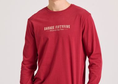 Μακρυμάνικη μπλούζα με τύπωμα Garage 55 - GARAGE 55 - 