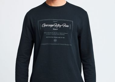 Μακρυμάνικη μπλούζα με τύπωμα στο στήθος Garage 55 - GARAGE 55 - 