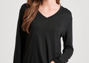 Μακρυμάνικη μπλούζα με V λαιμόκοψη - FUNKY BUDDHA - 