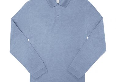 Μακρυμάνικη Μπλούζα Polo PU427 B & C My Polo 210 LSL Heather Blue - B & C - 