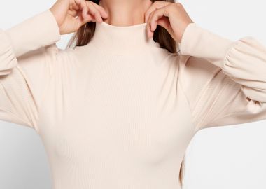 Μακρυμάνικη μπλούζα σε ύφανση rib - FUNKY BUDDHA - 