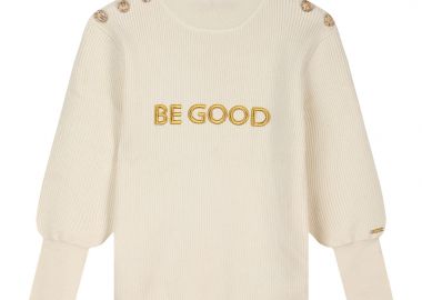 Μακρυμάνικη ριπ μπλούζα - Εκρού 16-125206-6 - energiers - 