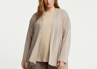 Μακρυμάνικη ζακέτα από βισκόζη - MAT FASHION - 
