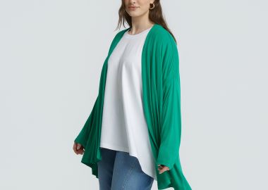 Μακρυμάνικη ζακέτα από βισκόζη - MAT FASHION - 